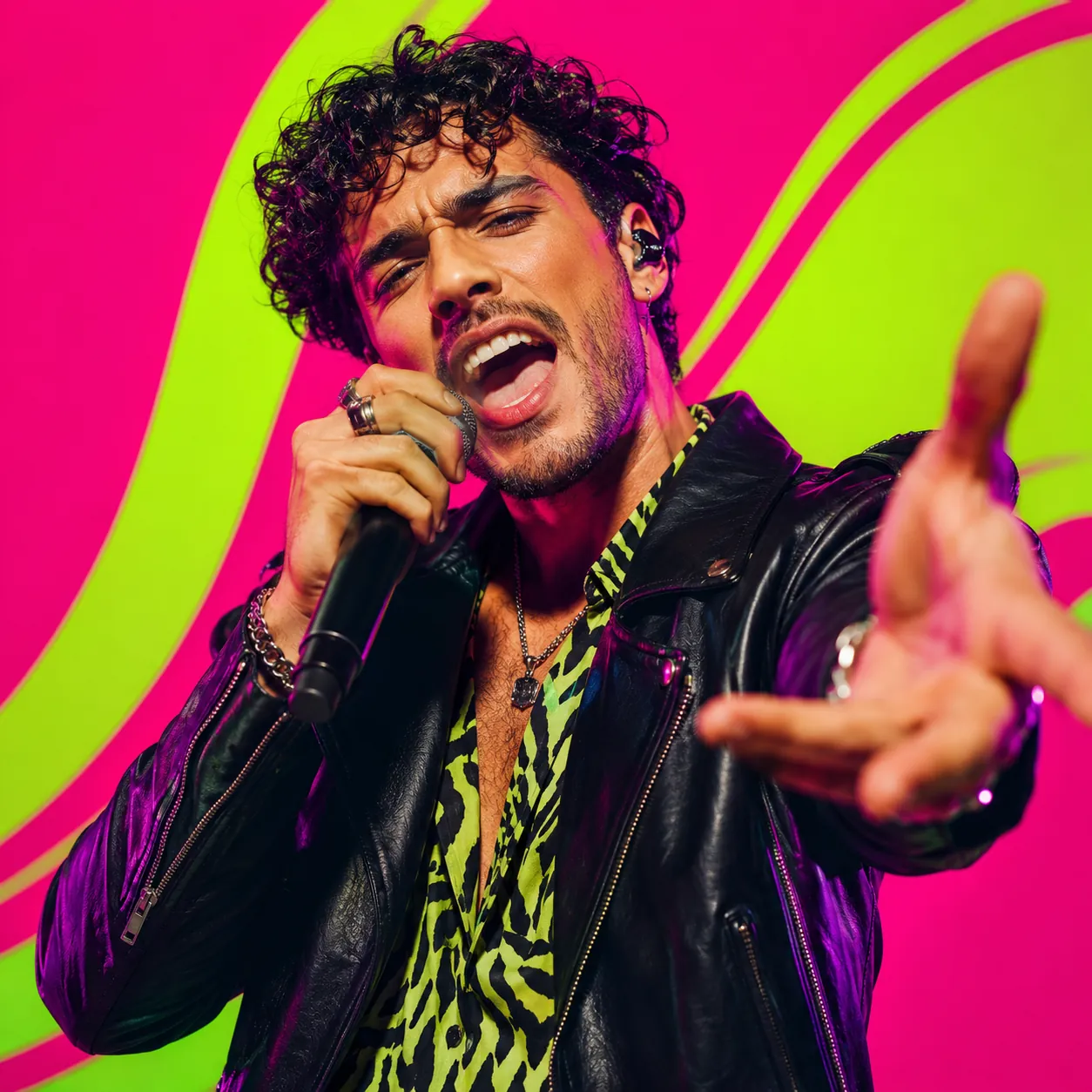 Singer performing on stage